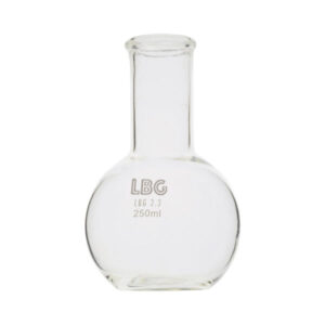 Beuta sferica a fondo piatto e collo stretto