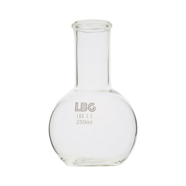 Beuta sferica a fondo piatto e collo stretto