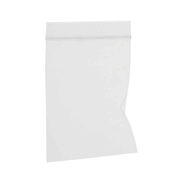 Sacchetto con zip trasparente