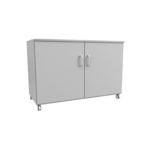 Armadio ausiliario da laboratorio con ruote e due sportelli