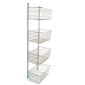 Supporto a parete per cestelli