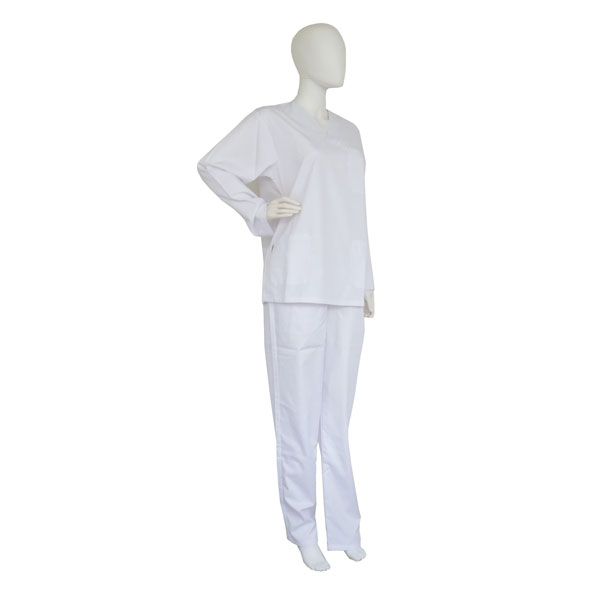 Casacca e pantaloni da laboratorio