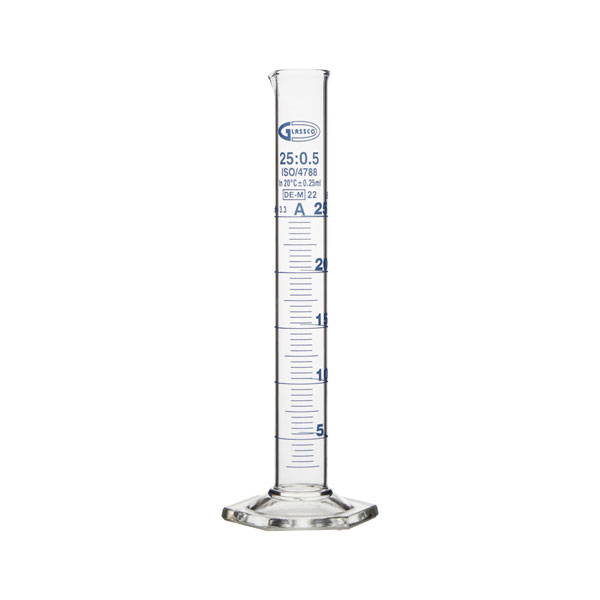 Éprouvette graduée, base hexagonale, classe A, GLASSCO - immagine 2