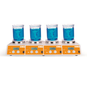 Agitatore magnetico multiposizione con riscaldamento, H10X04, 4 postazioni