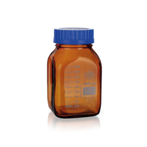 Bottiglia con filettatura ISO GL 80, ambra