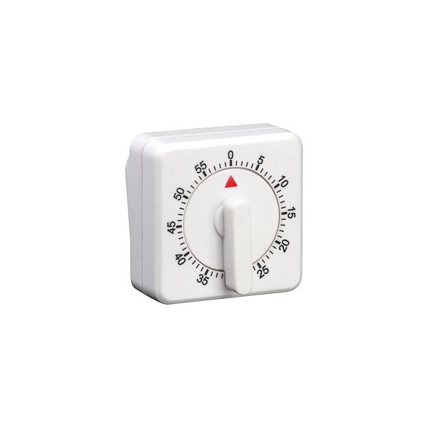 Novità Timer Da Cucina Meccanico Quadrato – 60 Minuti, Conto Alla Rovescia Con Promemoria, Senza Batterie