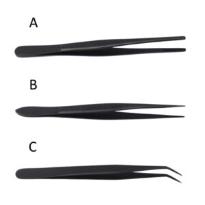 PINZETTE DA LABORATORIO RIVESTITE IN PTFE